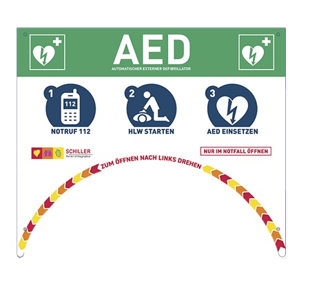 Hinweistafel für Rotaid Wandschrank