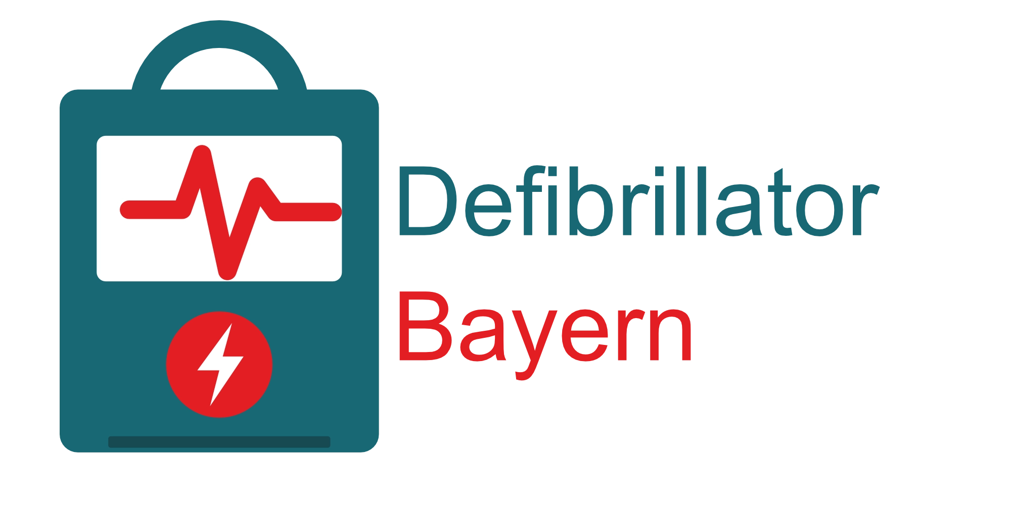 Logo Defibrillator Bayern mit Schrift