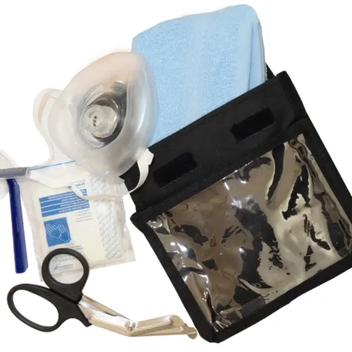 AED Notfall Set Safeset mit Schere Rasierer und Beatmungsmaske