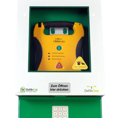 DefibCab Outdoor Wandkasten für Defibrillator mit Heizung und Alarmfunktion